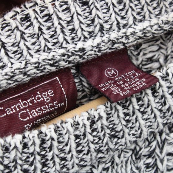 Vintage Cambridge Classics Knit Sweater Mens Gray Pullover Long Sleeve Size M - Picture 7 of 10